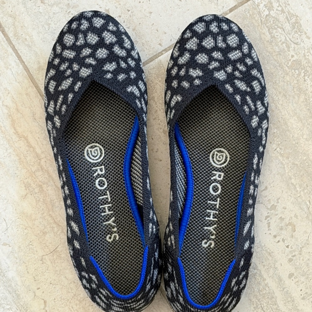 Rothy's Black and White Patterned Flats